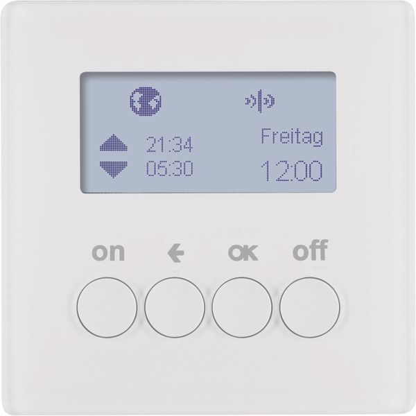 KNX radio timer quicklink, display, Q.1/Q.3, p. white velvety image 1