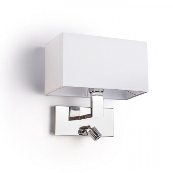 PLAZA wall with LED white chrome 230V LED E27 LED 15+3W 3000K image 1