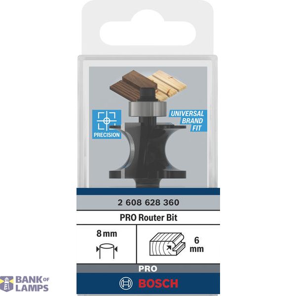 Guided staff bead bit, 8 mm, R1 6 mm, L 19 mm, G 63 mm image 2