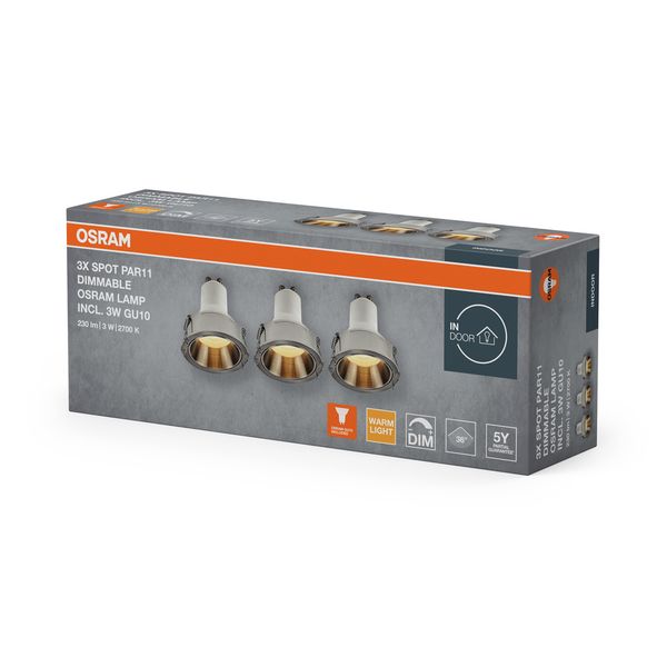 SPOT SET PAR11 3W 827DIM GU10SN FS3OSRAM image 2