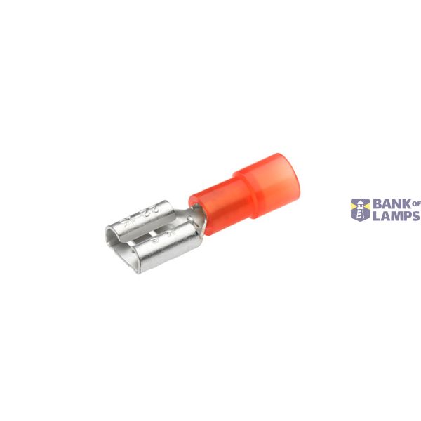 Insulated flat socket tip 6.3 mm, red, 0.5–1.5 mm² image 1