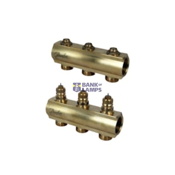 BasicPlus Manifold, Brass, Number of heating manifold connections [loops] [Max]: 2, 10 bar image 1