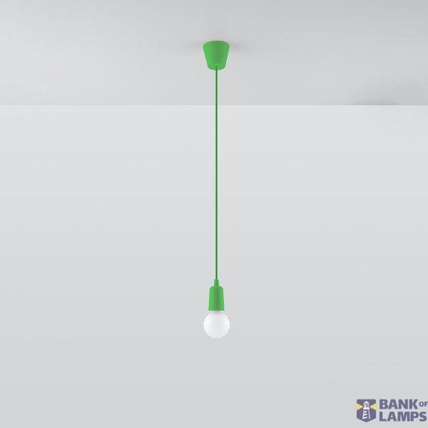 Hanging lamp DIEGO 1 green E27 1x60W IP20 image 9