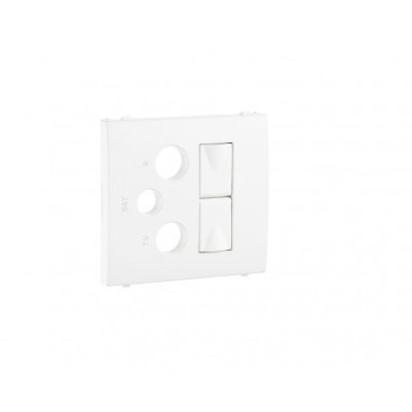 COV F/R-TV-SAT-2XRJ45 CAT6 UTP MULT SOC MT WH image 1