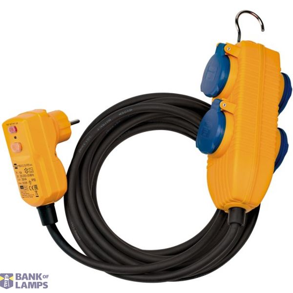 RCD Protected Cable IP54 with Powerblock 10m black H07RN-F 3G1.5 image 1