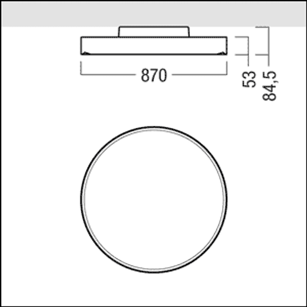 ONDA2 A D870 LED8000-830 LDE WH - Circular luminaire image 3