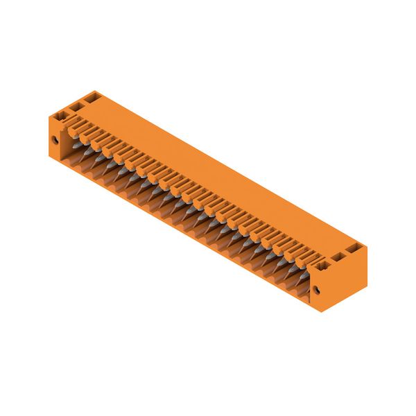 PCB plug-in connector, male header, Flange, THT solder connection, 3.50 mm, Number of poles: 44, 90°, Solder pin length (l): 3.5 mm, tinned, orange, Box image 2