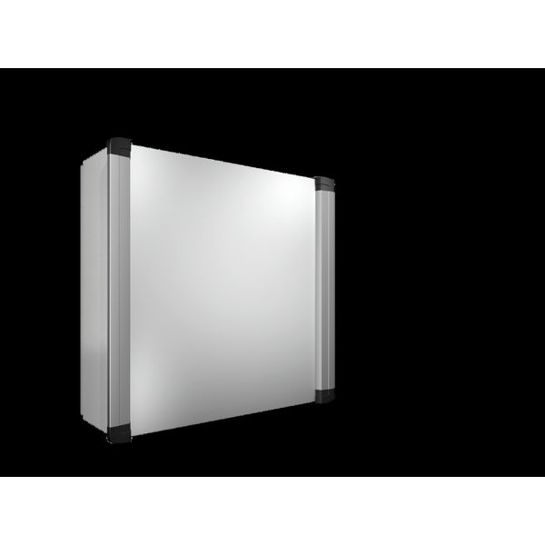 AX Command panel with handle strips, WHD: 600x600x210 mm, sheet steel image 2