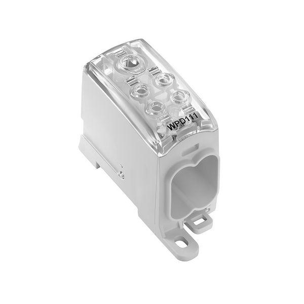 Potential distributor terminal, Screw connection, Light Grey, 95 mm², 232 A, 1000 V, Number of connections: 5, Number of levels: 1 image 1