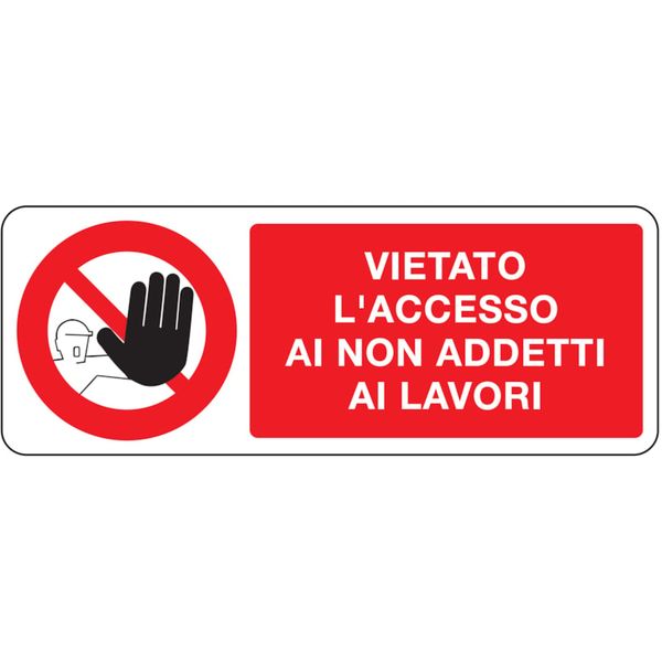 Prohibition sign - Al - 330x125 mm image 1