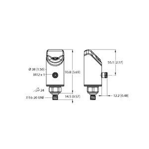Pressure Sensor Relative Pressure: 0…400  Bar   PS510-400-05-LI2UPN8-H1141 image 2