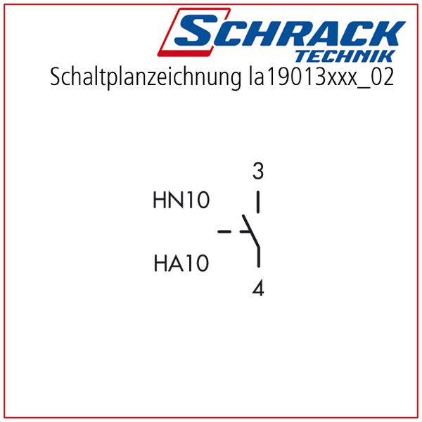 Auxiliary contact front 1NO, 3A  for LA2, LA3004-LA3115, LA4 image 3