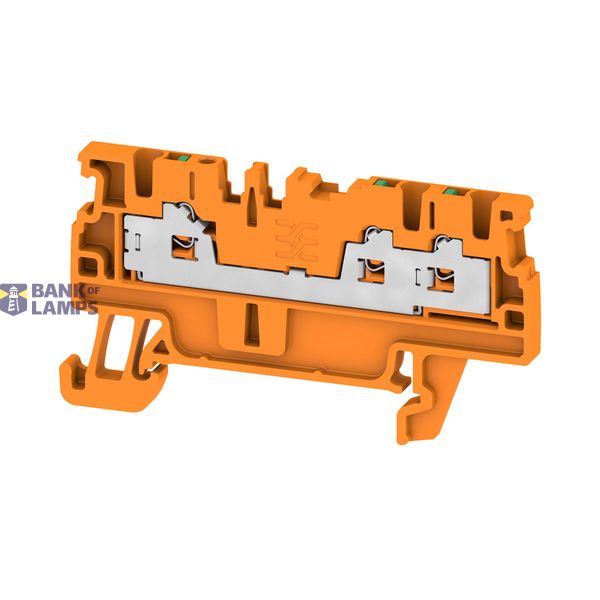 Feed-through terminal block, SNAP IN, orange, 1.5 mm², 17.5 A, 500 V,  image 1