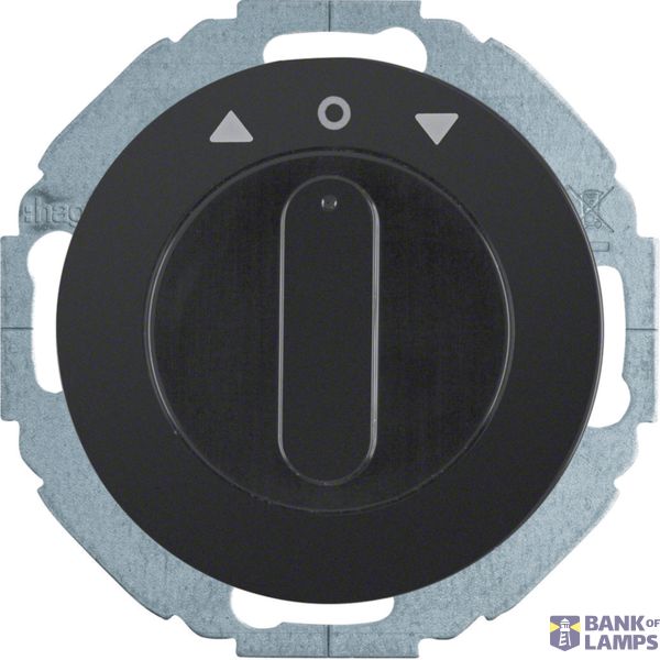 Blind switch 1-prong + center piece, Series R.classic black image 1
