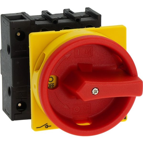 P1-32/EA/SVB/N Main switch, P1, 32 A, flush mounting, 3 pole + N, Emergency switching off function, With red rotary handle and yellow locking ring, Lockable in the 0 image 8
