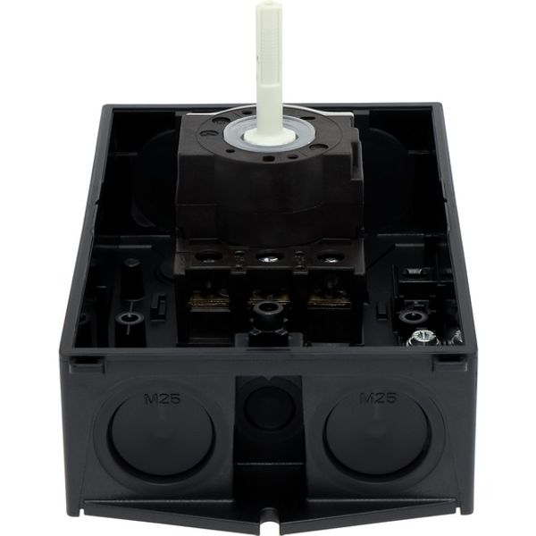 P1-25/I2/SVB Main switch, P1, 25 A, surface mounting, 3 pole, Emergency switching off function, With red rotary handle and yellow locking ring, Lockable in the 0 ( image 6