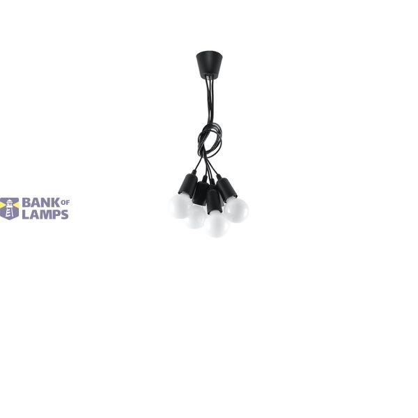 HANGING LAMP DIEGO 5 BLACK E27 5X60W IP20 image 8