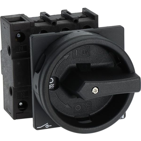 P1-25/EA/SVB-SW/N Main switch, P1, 25 A, flush mounting, 3 pole + N, STOP function, With black rotary handle and locking ring, Lockable in the 0 (Off) position image 8