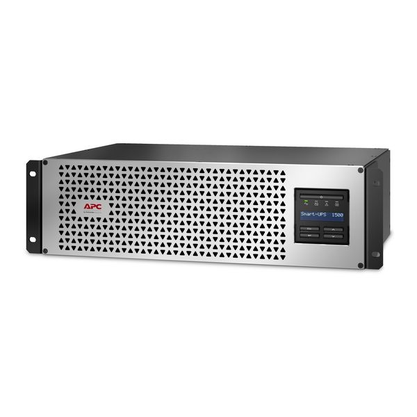 APC Smart-UPS, Line Interactive, 1500VA, Lithium-ion, Rackmount 3U, 230V, 6x IEC C13 outlets, SmartConnect Port+SmartSlot, Short Depth, AVR, LCD image 1