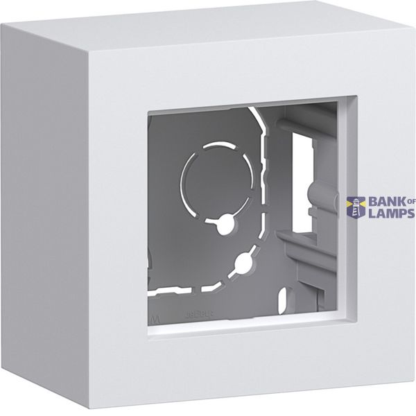 Housing, single, high design, surface-mount, A.8, matte light white image 1