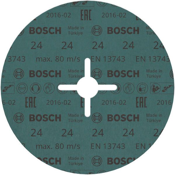 Fibre sanding disc R574, Best for Metal D= 180 mm; K= 24 image 1