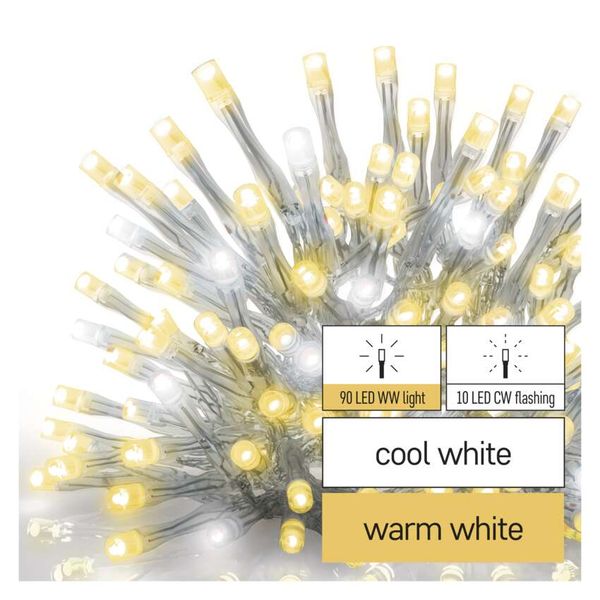 Standard LED interconnecting chain, flashing – icicles, 2.5 m, outdoor, warm/cool white image 1