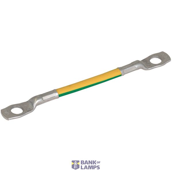 Bridging cable Cu 16 mm² GN/YE L variable, with two cable lugs B 10.5  image 1