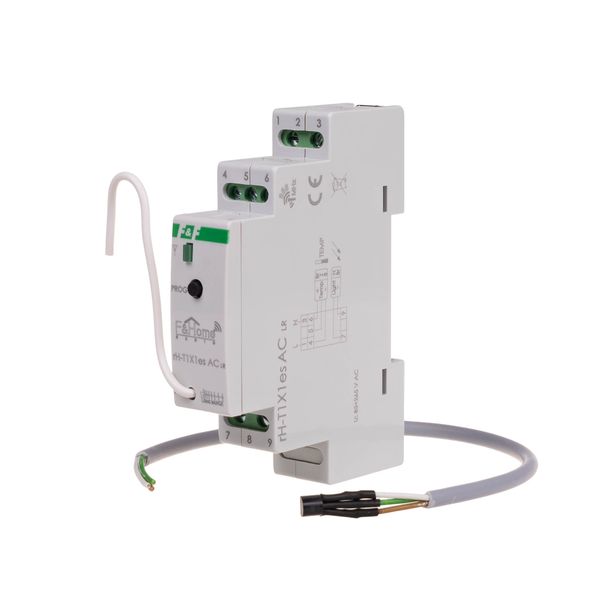 Brightness/temperature sensor radio module, DIN rail mounting image 1
