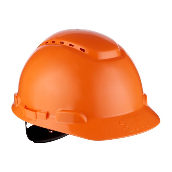 3M™ Hard Hat, Ratchet, Ventilated, Plastic Sweatband, Orange, H700N-OR image 3