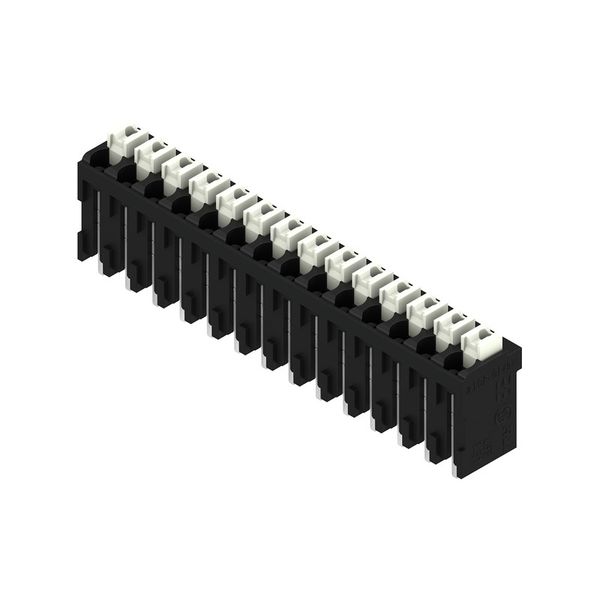 Printed circuit board terminals, 3.81 mm, Number of poles: 14, 180°, Solder pin length (l): 1.5 mm, black, PUSH IN with actuator, Clamping range, max. : 1.5 mm², Tube image 2