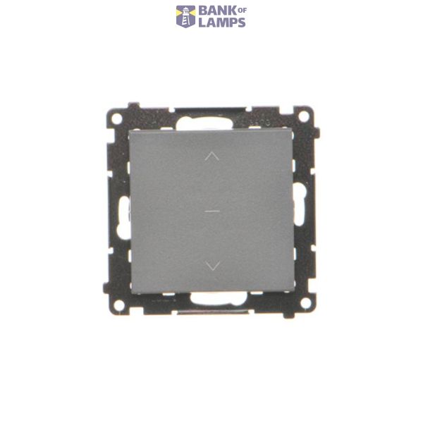 Single roller blind button, 10A, graphite mat image 1