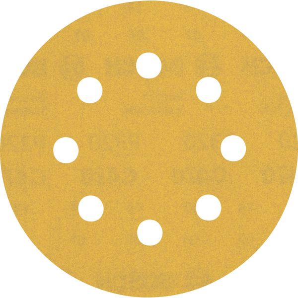 EXPERT C47 Sandpaper with 8 holes for Random Orbital Sanders 115 mm, G 32 5-pc image 1