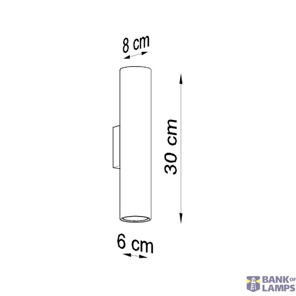 WALL LAMP LAGOS 2 BLACK GU10 2X40W IP20 image 6