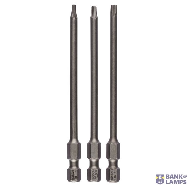 3-piece screwdriver bit set, Extra Hard T8; T10; T15; 89 mm image 1