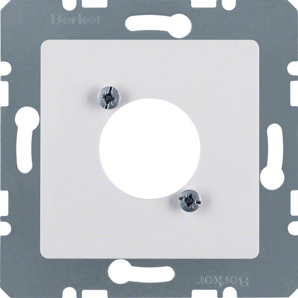 Central plate for XLR D-connector , com-tech, p. white glossy image 1