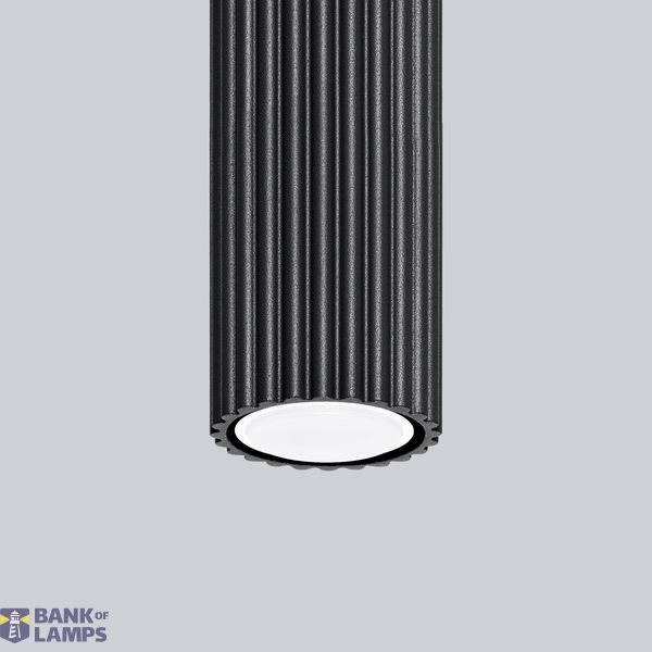 VERTICAL TUBE 30CM WITH AN ELEGANT BLACK LAMPSHADE FOR GU10 FROM THE KARBON FAMILY image 8