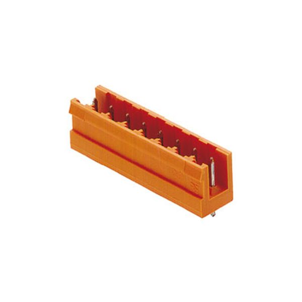 PCB plug-in connector, male header, open side, THT solder connection, 5.08 mm, Number of poles: 10, 180°, Solder pin length (l): 4.5 mm, tinned, orange, Box image 6