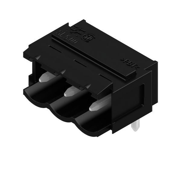 PCB plug-in connector, male header, Dovetails for fixing blocks, THT solder connection, 5.00 mm, Number of poles: 3, 90°, Solder pin length (l): 4.5 mm, tinned, black, Box image 8