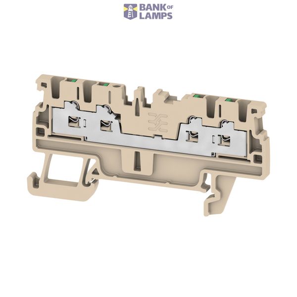 Feed-through terminal block, SNAP IN, beige, 1.5 mm², 17.5 A, 500 V, N image 1