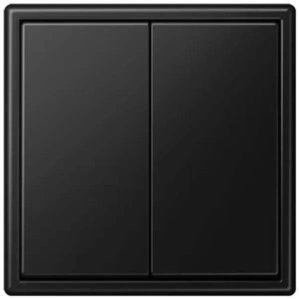 Matter push-button 2-gang, battery-powered, set, 4-channel, thermoplastic lacquered, LS range, matt graphite black image 1