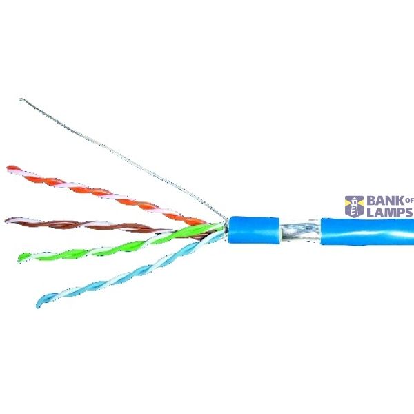 F/UTP Cable Cat.5e, 4x2xAWG24/1, PVC, Eca, blue, Drum image 1