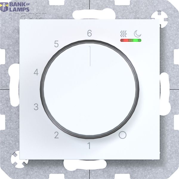 Room thermostat, heating/cooling, A.x/C.x, light white glossy image 1