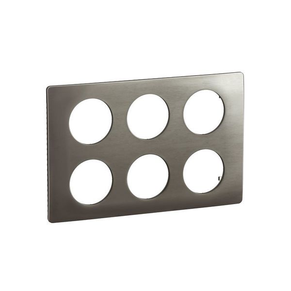 PLATE 2X3 GANG SATIN STEEL EFFECT image 2