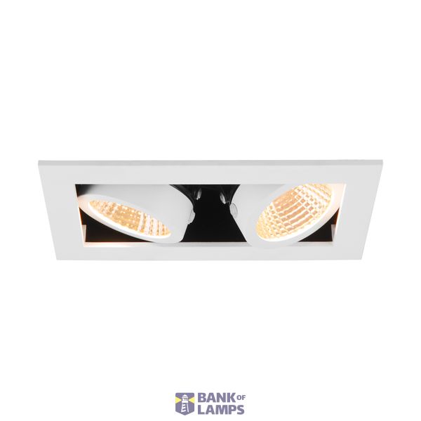 KADUX, recessed ceiling light, double, 3000K, 38°, IP 20, square, white image 2
