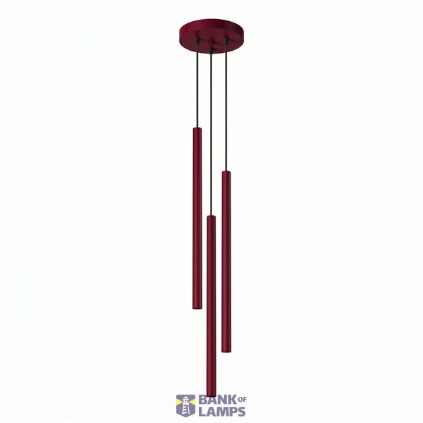 Pendant lamp PASTELO 3P burgundy image 9