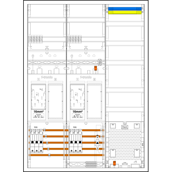 EHZ732APZ50B6-16, 2 ZP 16mm², DS,2R,1 VAPZ inkl. APL,SLS 50A, SPVGB6, 2 PPV, 1 PL150 (EHZ732APZ50B6-16) image 1
