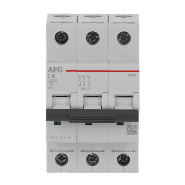 Circuit breaker 3P C Kar. 10A, 6kA image 1