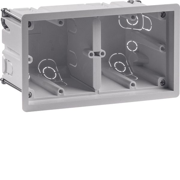 Wall box 2gang for hollow-wall mounting, R.8, light grey image 1