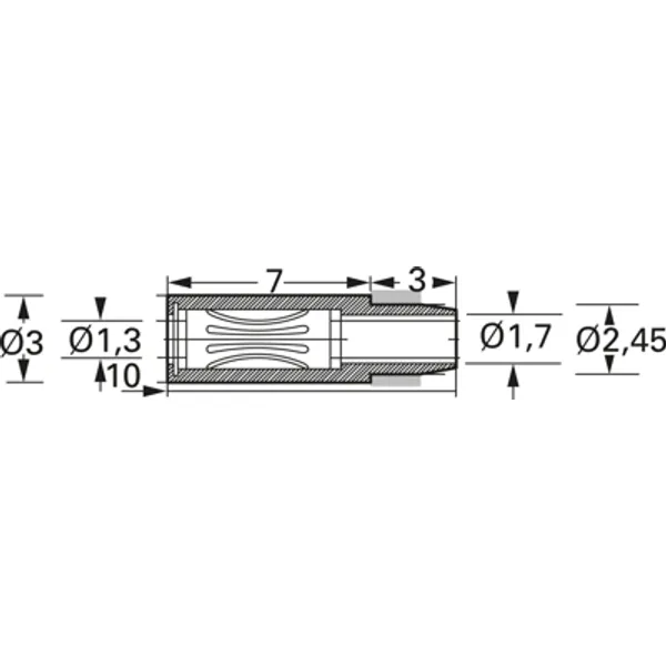 3 mm socket, solder connection, 1.3 mm, 41.0071 image 1