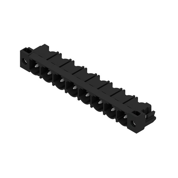 PCB plug-in connector, male header, Solder flange, THT solder connection, 7.62 mm, Number of poles: 8, 90°, Solder pin length (l): 3.2 mm, tinned, black, Box image 2